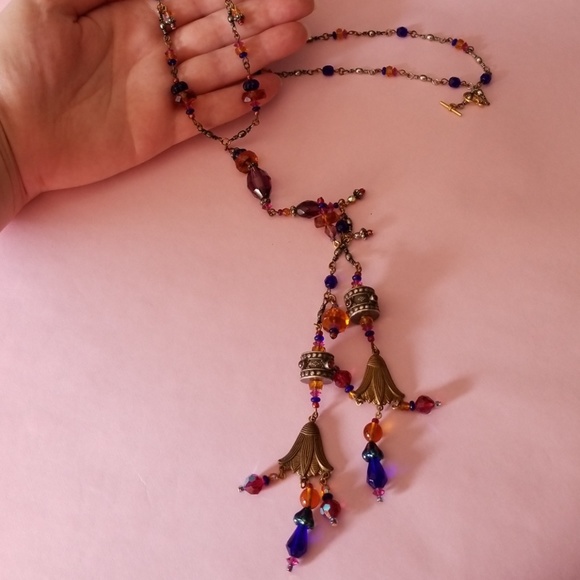 Vintage sterling long beaded lariat necklace! - Picture 7 of 8